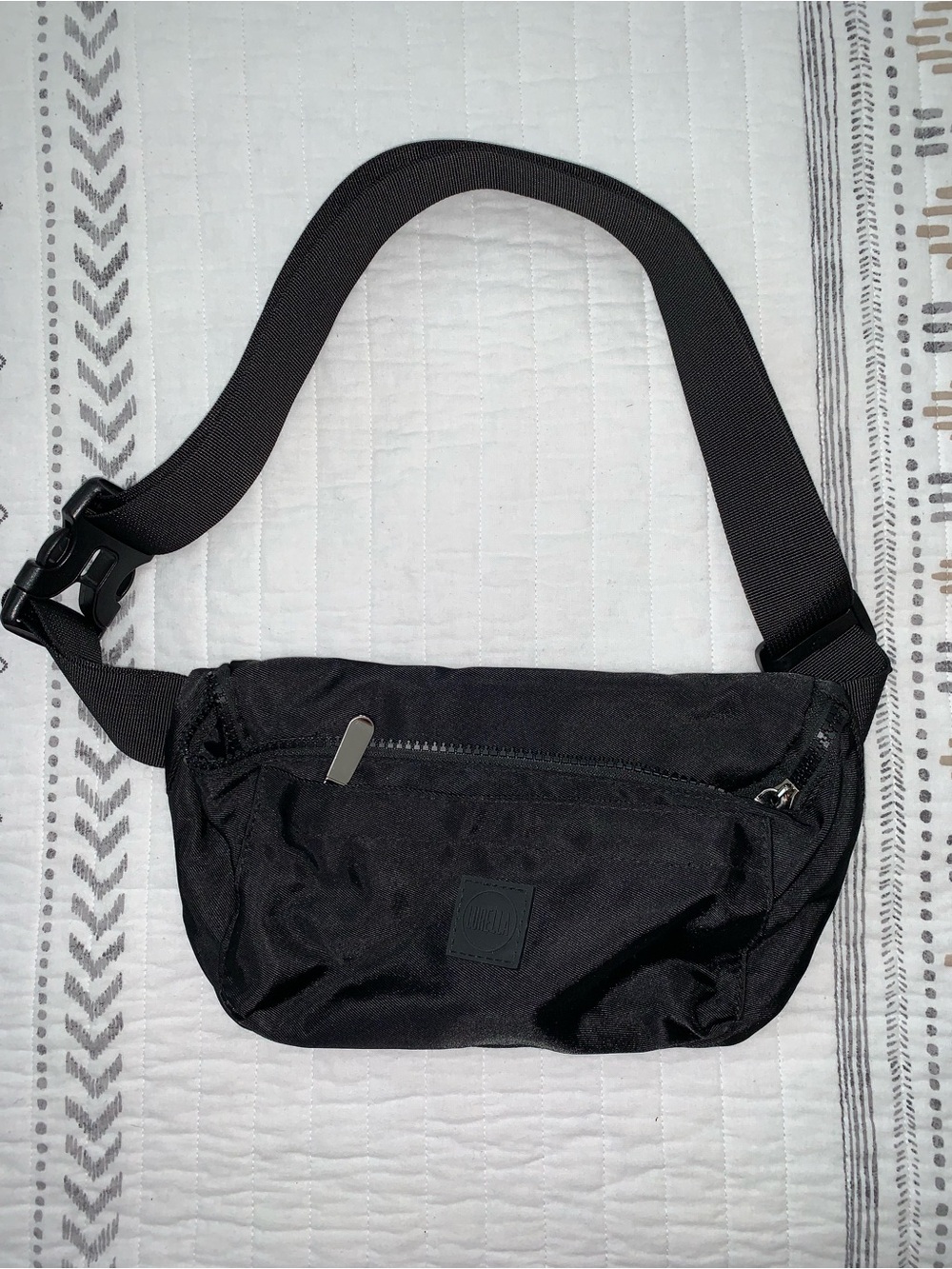 Black Crossbody Waist Bag - Minimal Everyday Carry